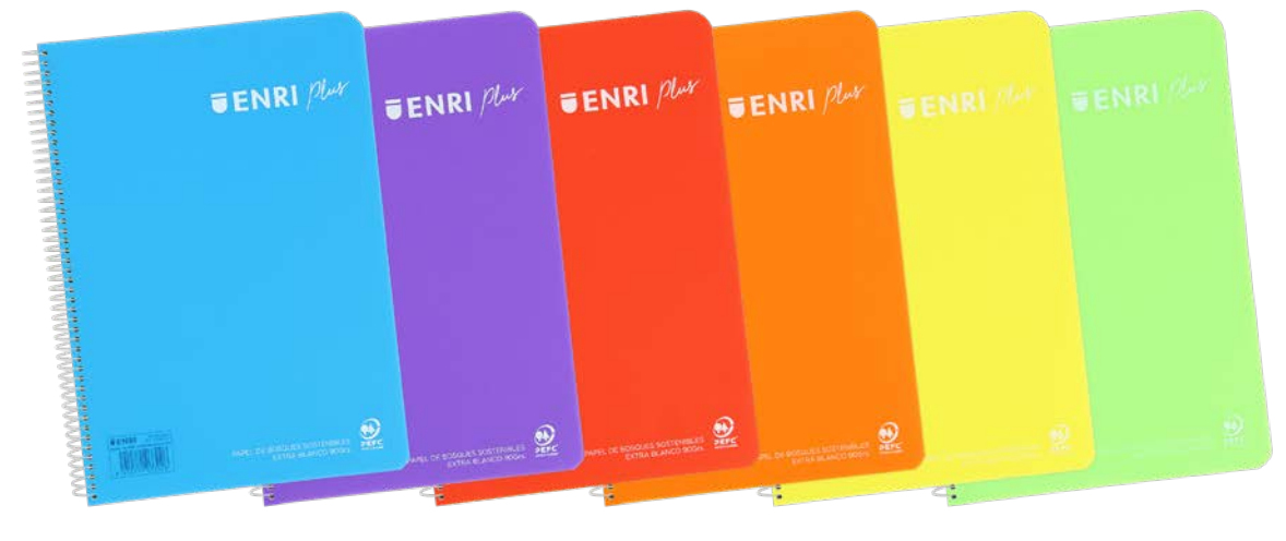 Plus cuaderno y block 80 hojas Colores surtidos