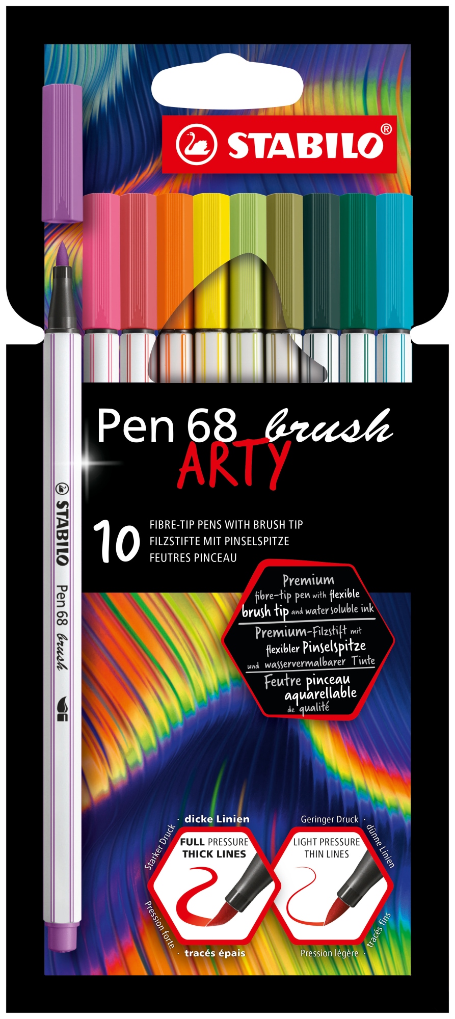 Pen 68 brush ARTY rotulador Colores surtidos 10 pieza(s)