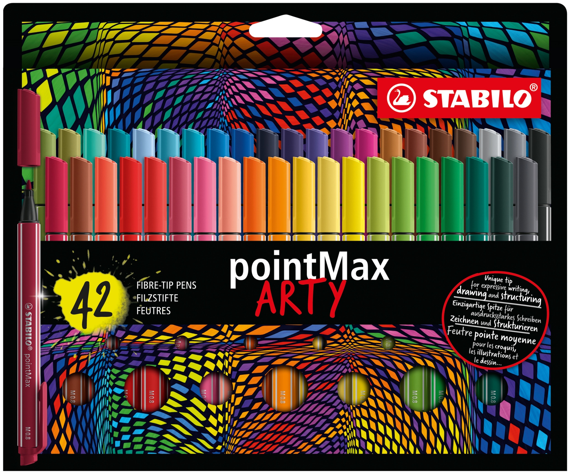 pointMax ARTY rotulador de punta fina Medio Multicolor 42 pieza(s)