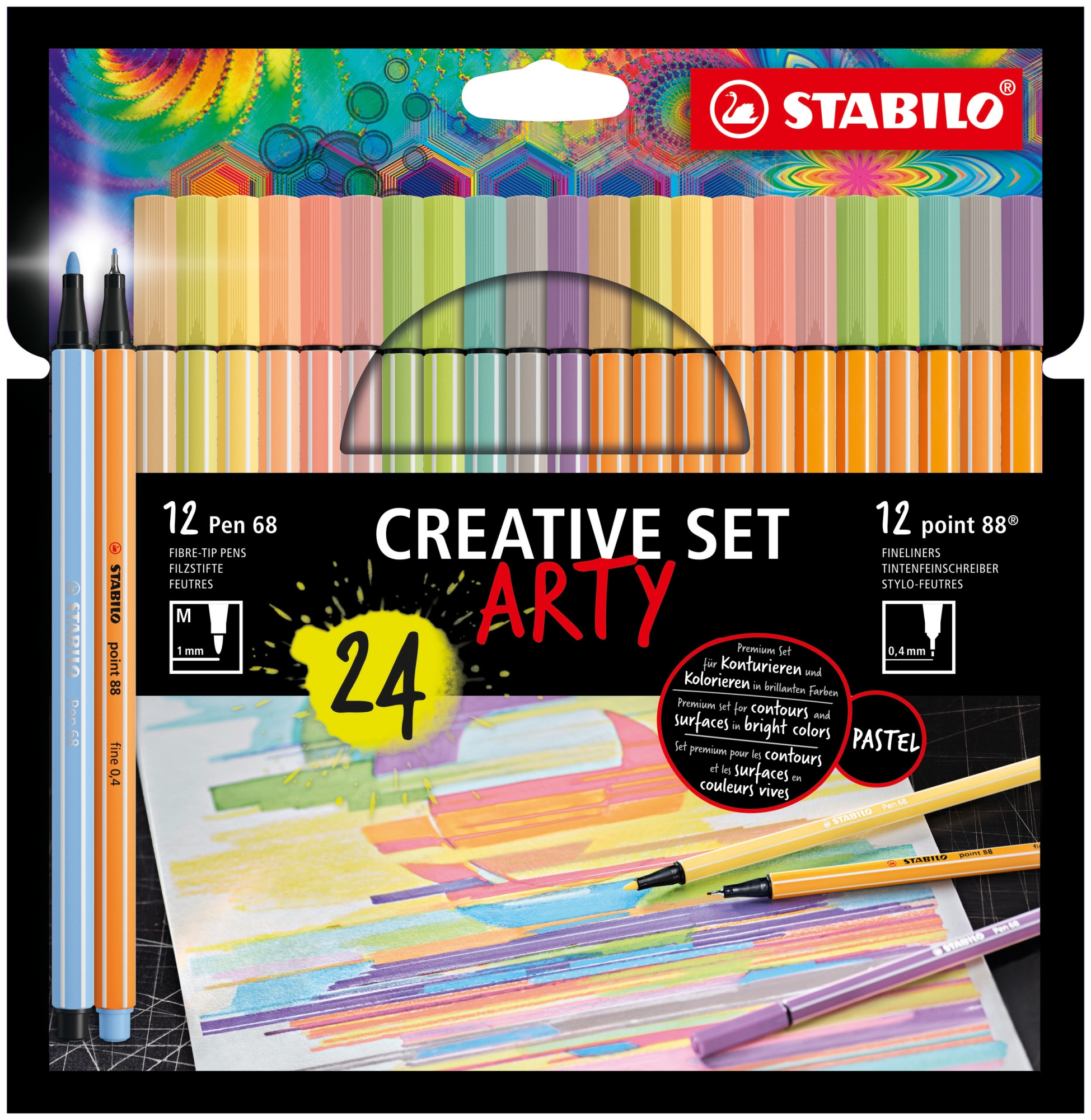 Creative Set ARTY rotulador de punta fina Colores surtidos 24 pieza(s)