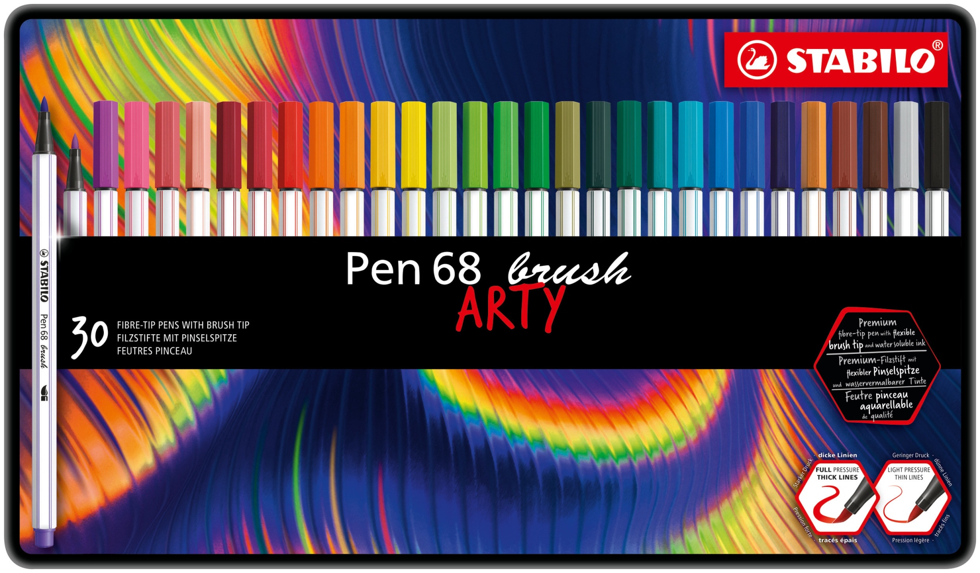 Pen 68 brush ARTY rotulador Multicolor 30 pieza(s)
