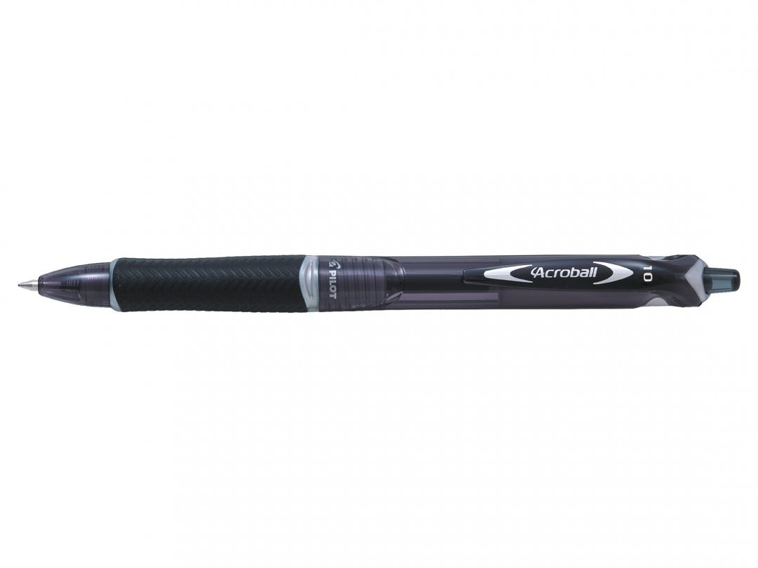 Acroball Negro Bolígrafo de punta retráctil con pulsador Medio
