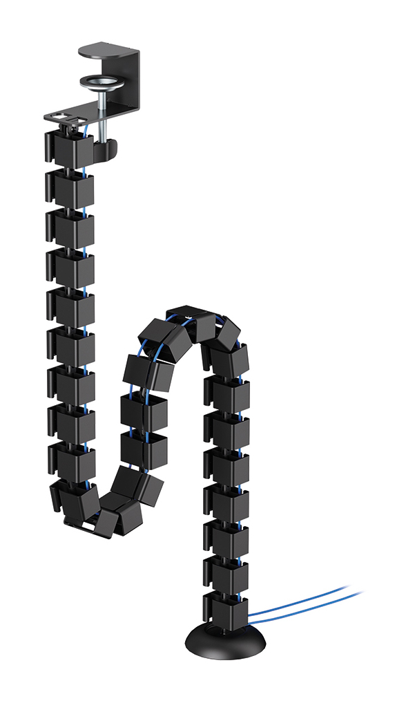 ADS06-131BL Organizador vertebral de cables - montaje de abrazadera - universal