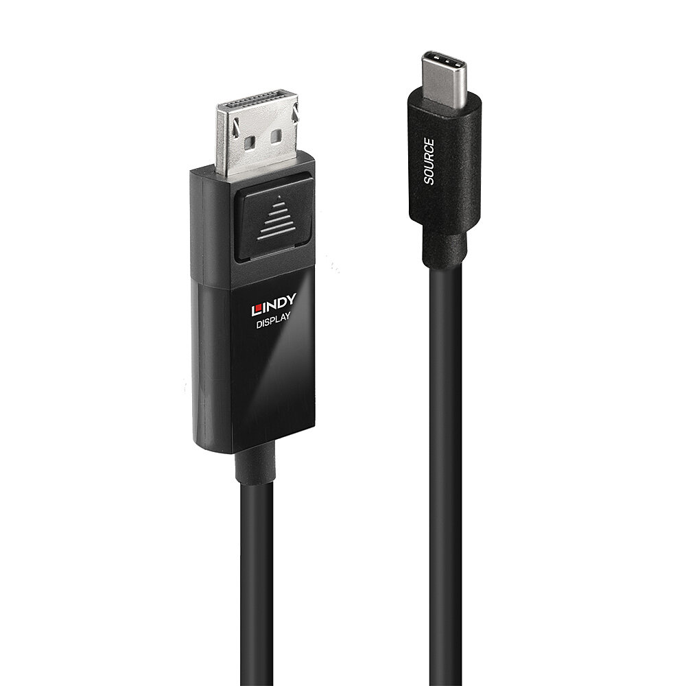43342 adaptador de cable de vídeo 2 m USB Tipo C DisplayPort Negro