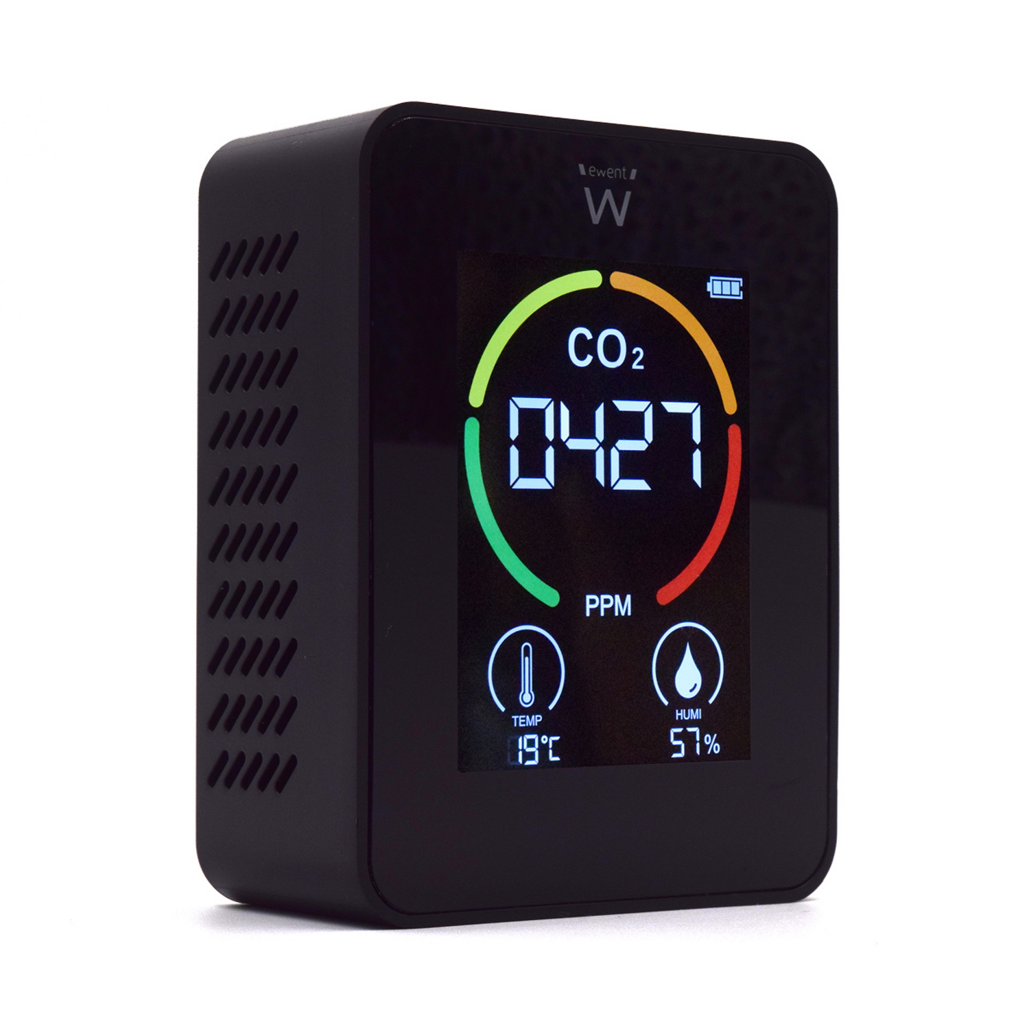 EW2420 medidor de calidad del aire Negro