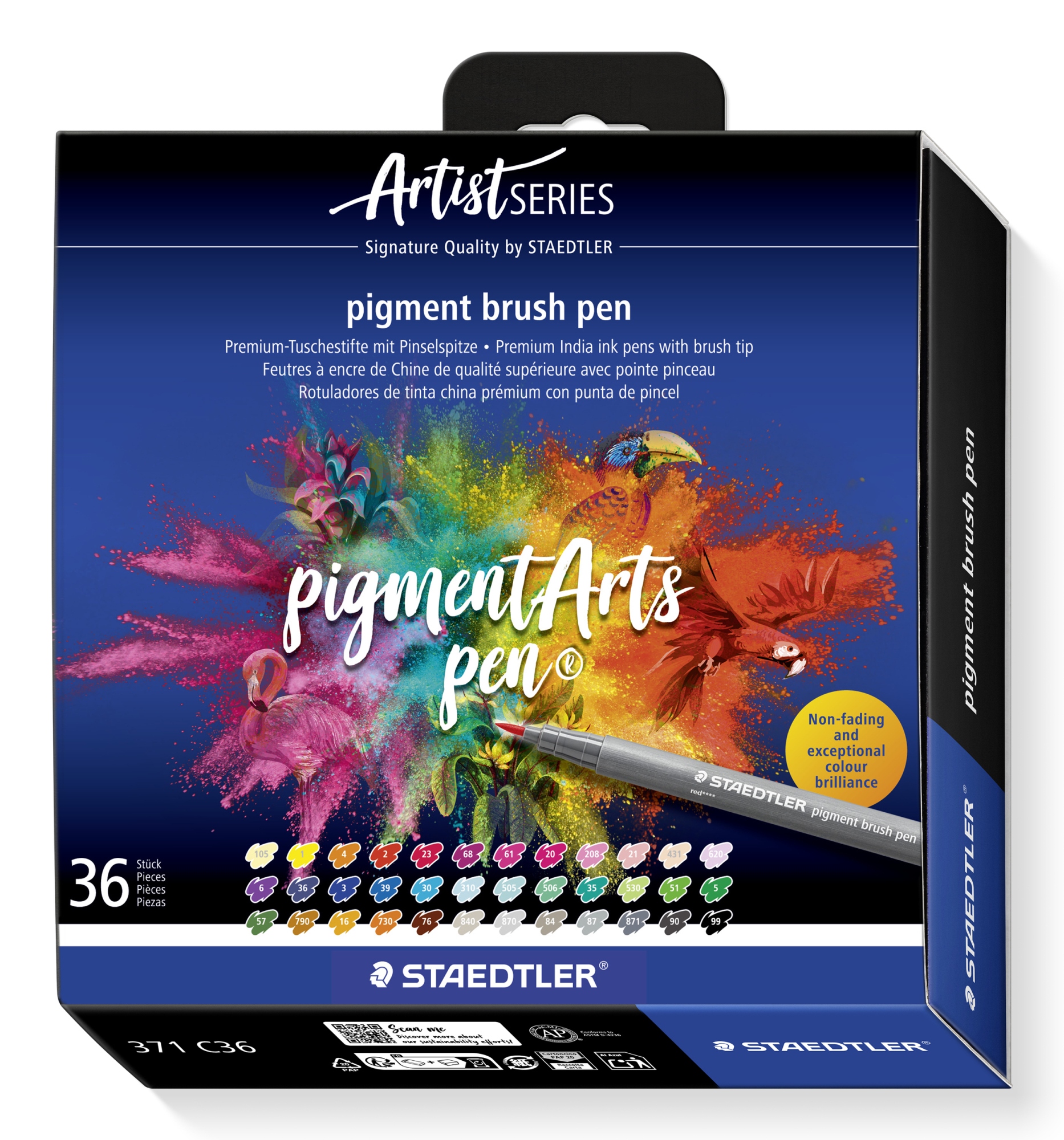 Pigment Arts Brush Pen rotulador Multicolor 36 pieza(s)