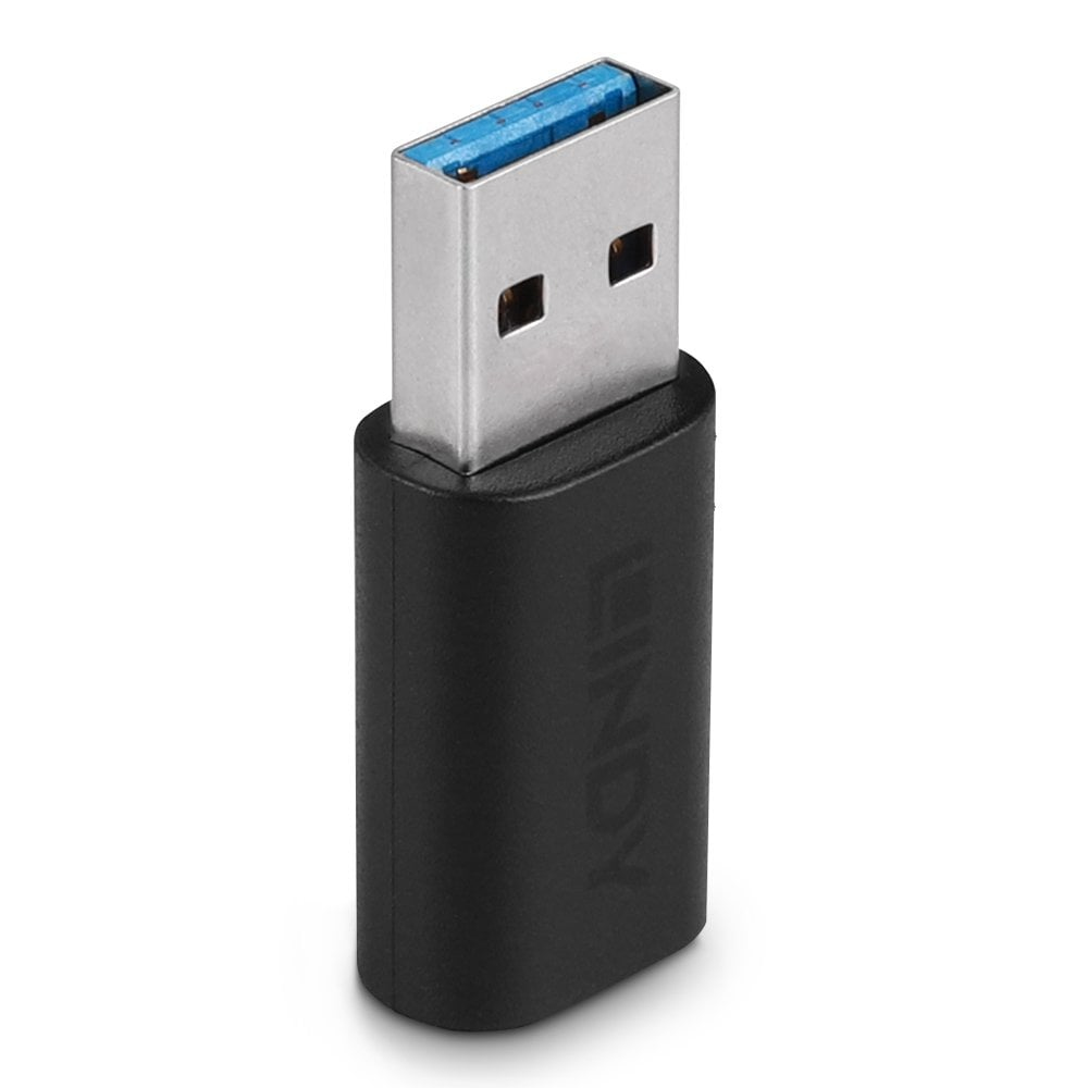 41904 cambiador de género para cable USB 3.2 Type A USB 3.2 Type C Negro