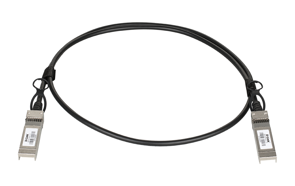 DEM-CB100S28 Cable de fibra óptica e InfiniBand 1 m SFP28 Negro, Plata