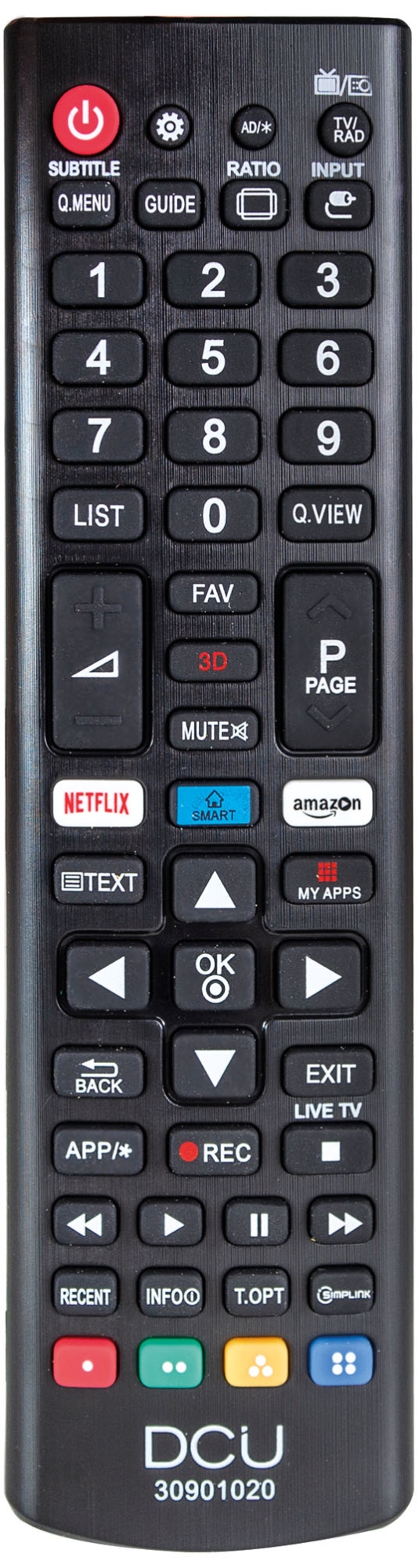 30901020 mando a distancia IR inalámbrico TV Botones