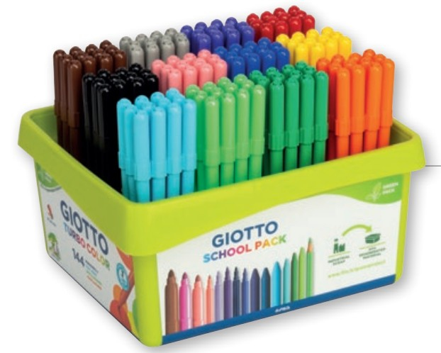 Turbo Color rotulador Rosa, Rojo, Negro, Azul, Verde, Gris, Marrón, Violeta, Naranja, Azul claro, Amarillo 144 pieza(s)