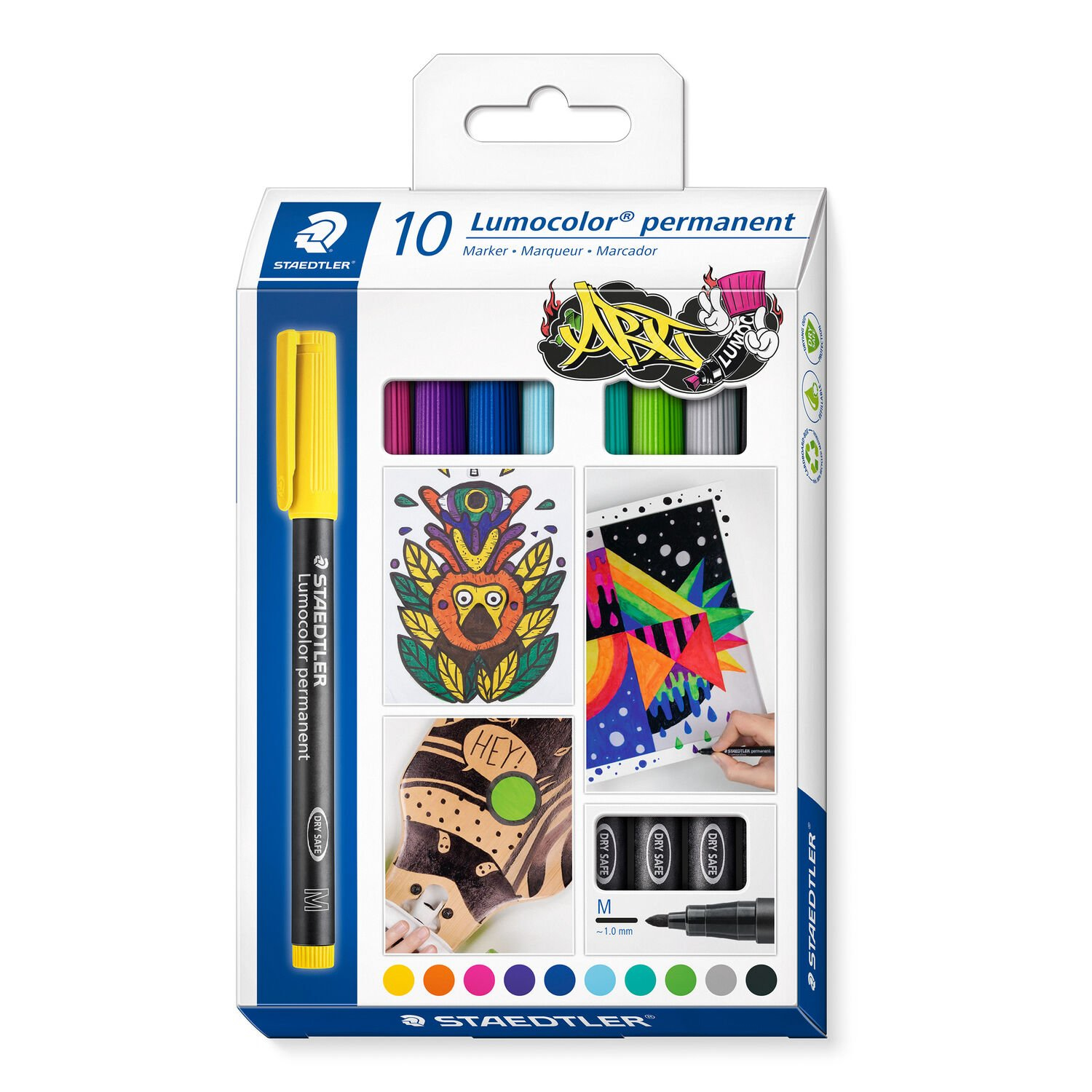 Lumocolor 317 C10 marcador permanente Surtido Colores surtidos 10 pieza(s)