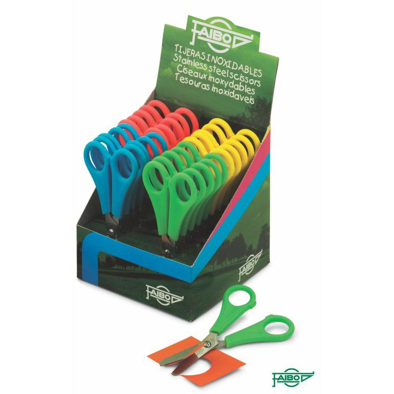 TE13E tijera de escritorio y manualidades Tijeras de oficina Corte recto Azul, Verde, Rojo, Amarillo