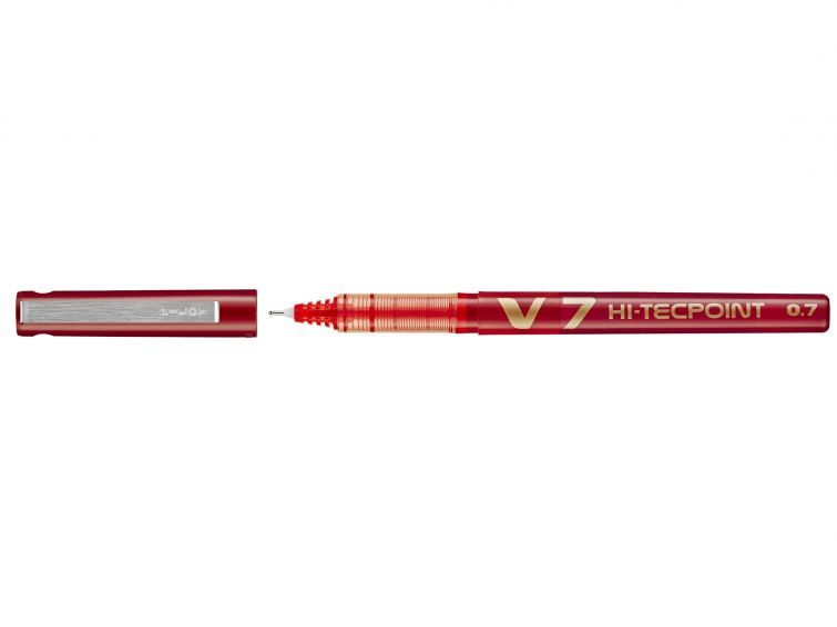 BX-V7-R bolígrafo de punta redonda Bolígrafo cilíndrico Rojo 1 pieza(s)
