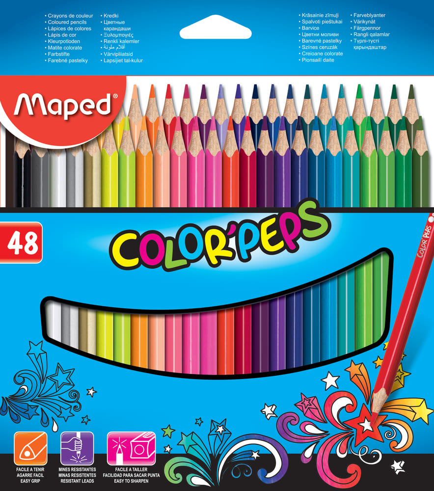 832048FC lápiz de color Beige, Negro, Azul, Bronce, Cobre, Verde, Gris, Naranja, Rosa, Púrpura, Rojo, Plata, Blanco 48 pieza(s)