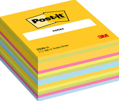 7100172383 nota autoadhesiva Plaza Azul, Verde, Rosa, Amarillo 450 hojas Autoadhesivo