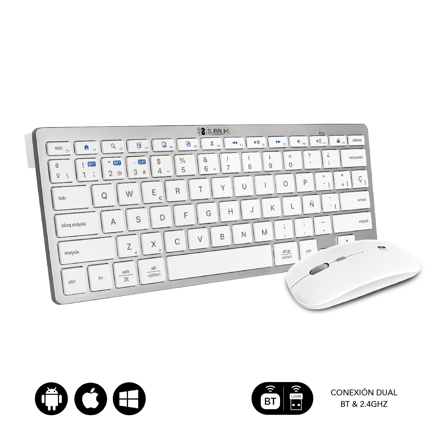 SUBKBC-OCO010 teclado RF Wireless + Bluetooth