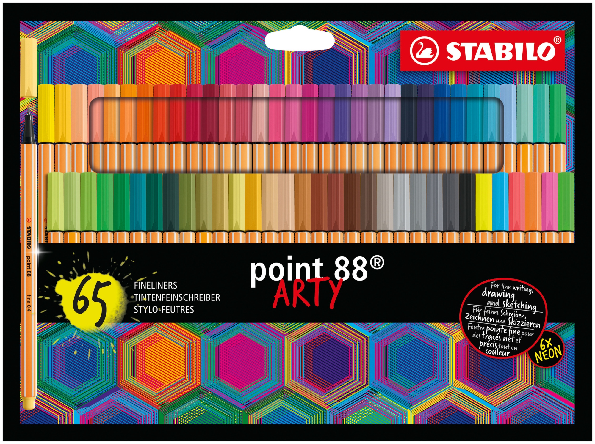 Point 88 ARTY rotulador de punta fina Multicolor 65 pieza(s)
