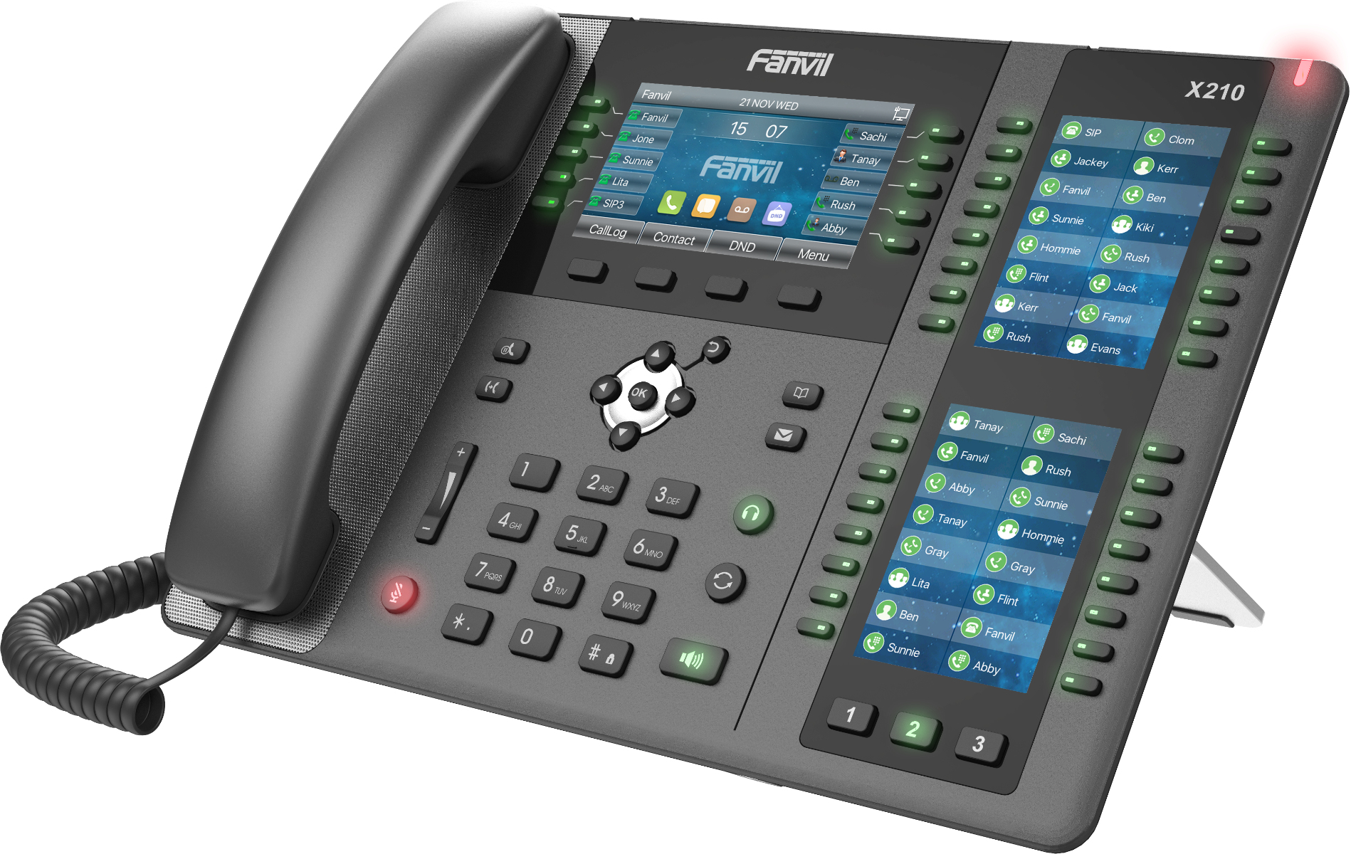 X210 V2 teléfono IP Negro 20 líneas LCD