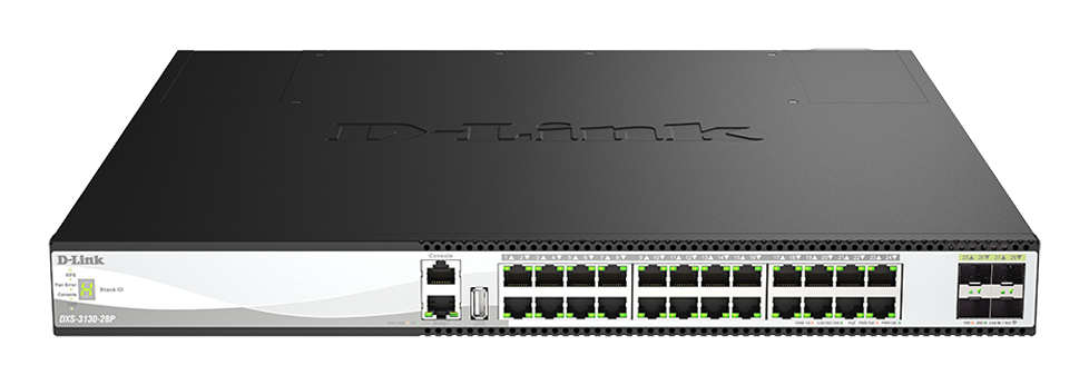 DXS-3130-28P Gestionado L3 10G Ethernet (100/1000/10000) Energía sobre Ethernet (PoE) Negro, Gris