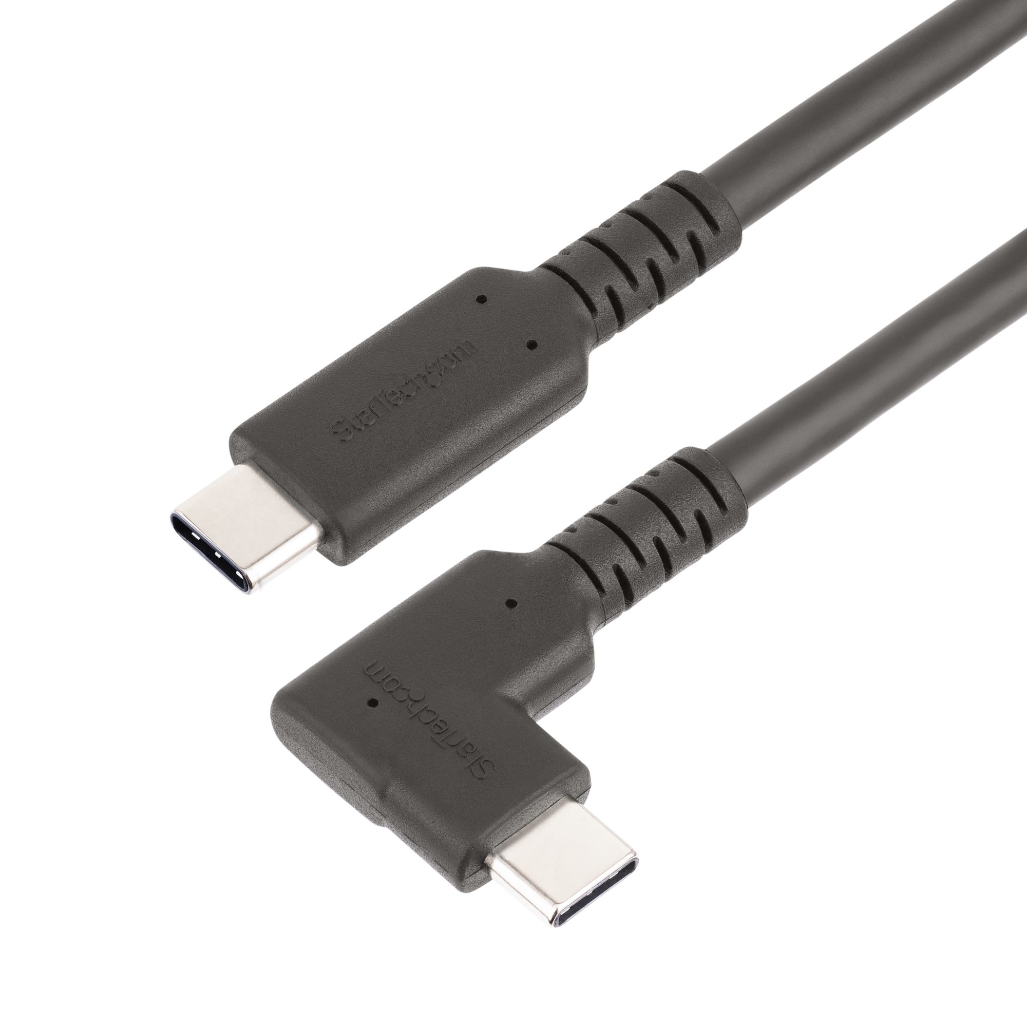 Cable USB-C de 50cm - Acodado - USB 10 Gbps - Entrega de Alimentación de 100W (5A) - Modo Alt. de DP 8K 60 Hz / 4K 144 Hz - Cable USB Tipo C - Compatible con Thunderbolt