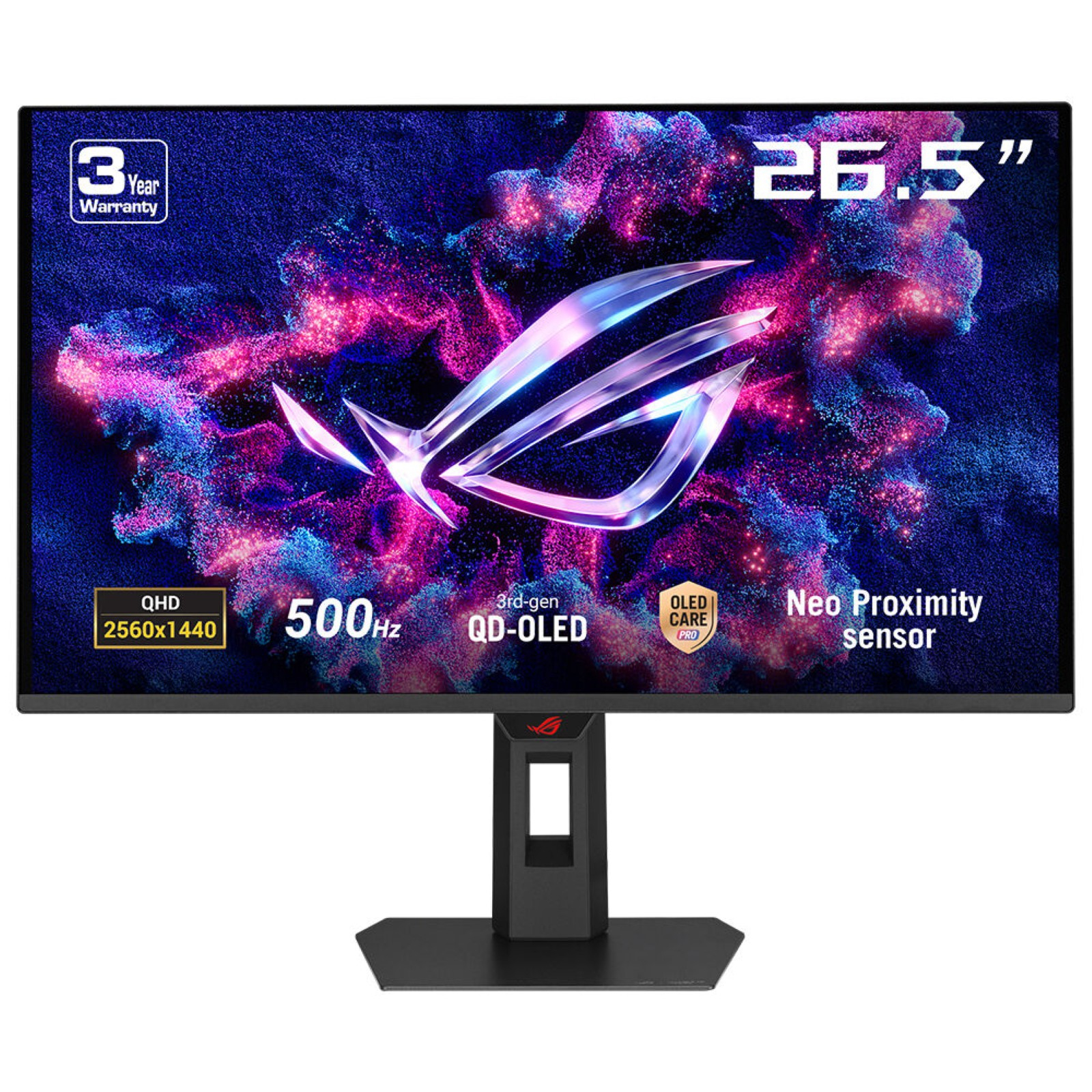 ROG Strix OLED XG27AQDPG pantalla para PC 67,3 cm (26.5") 2560 x 1440 Pixeles Wide Quad HD QD-OLED Negro