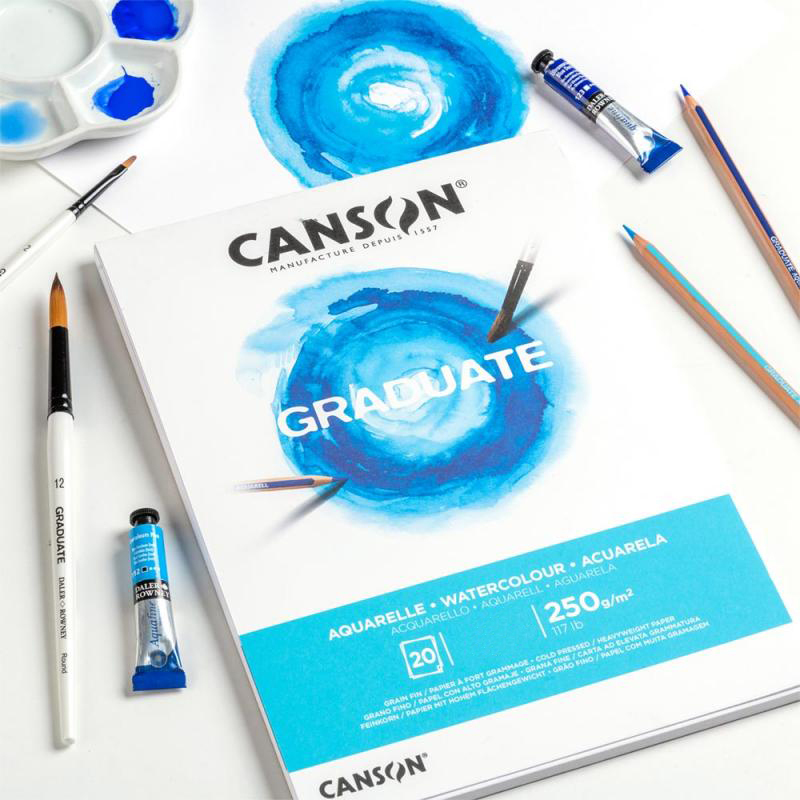 Graduate Watercolour Bloc de hojas de papel para bellas artes 20 hojas