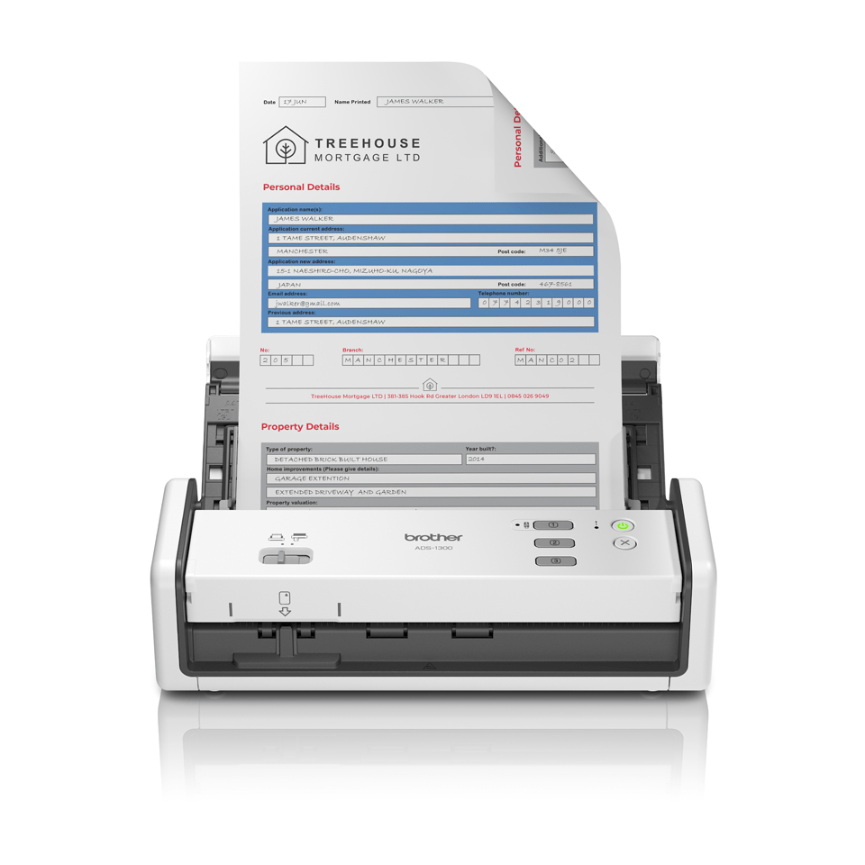 ADS-1300 Escáner con alimentador automático de documentos (ADF) 1200 x 1200 DPI A4 Blanco