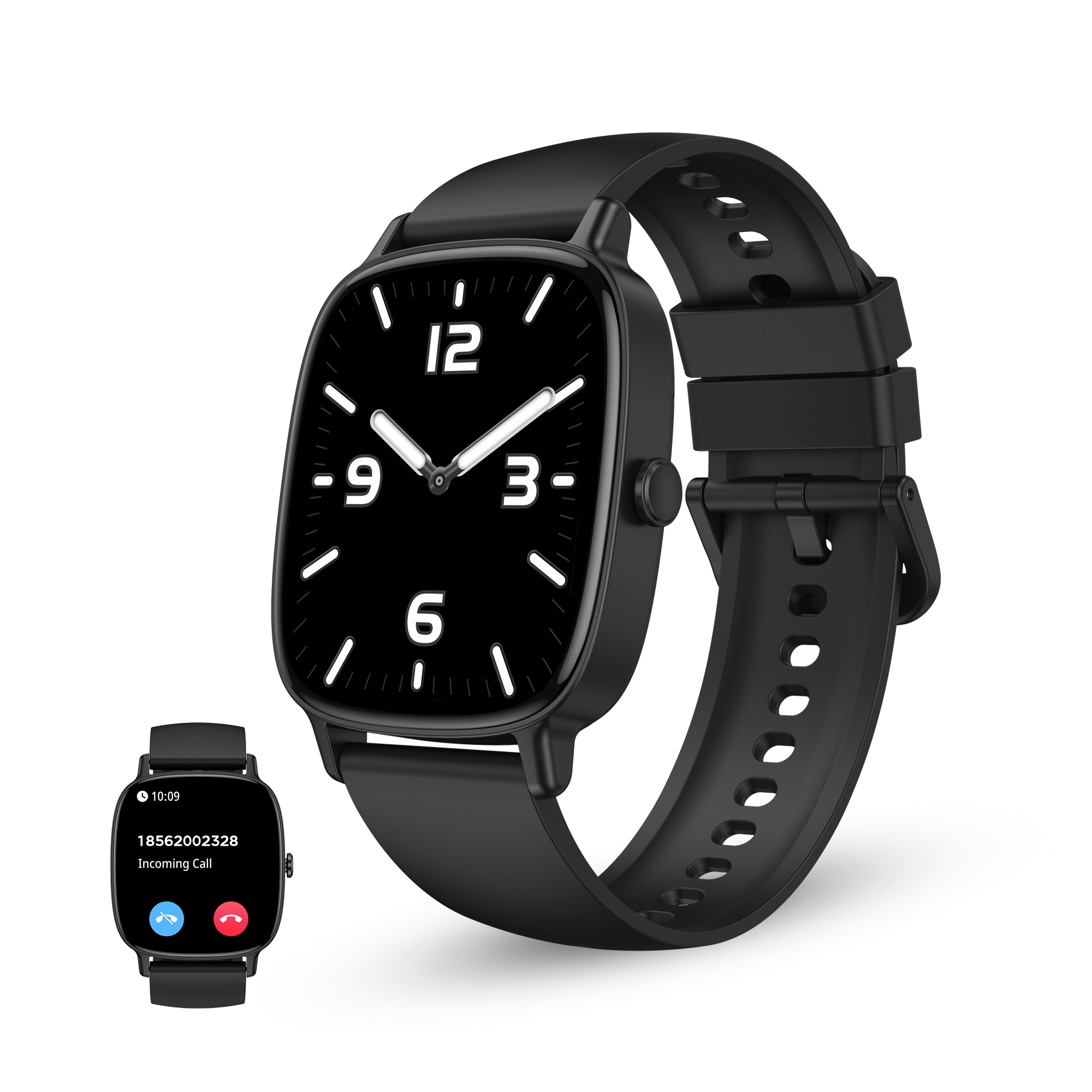 Smartwatch Pulse, Pantalla 1.83", Autonomía 7 días, Modo deporte y salud, Llamadas, IP68, Negro