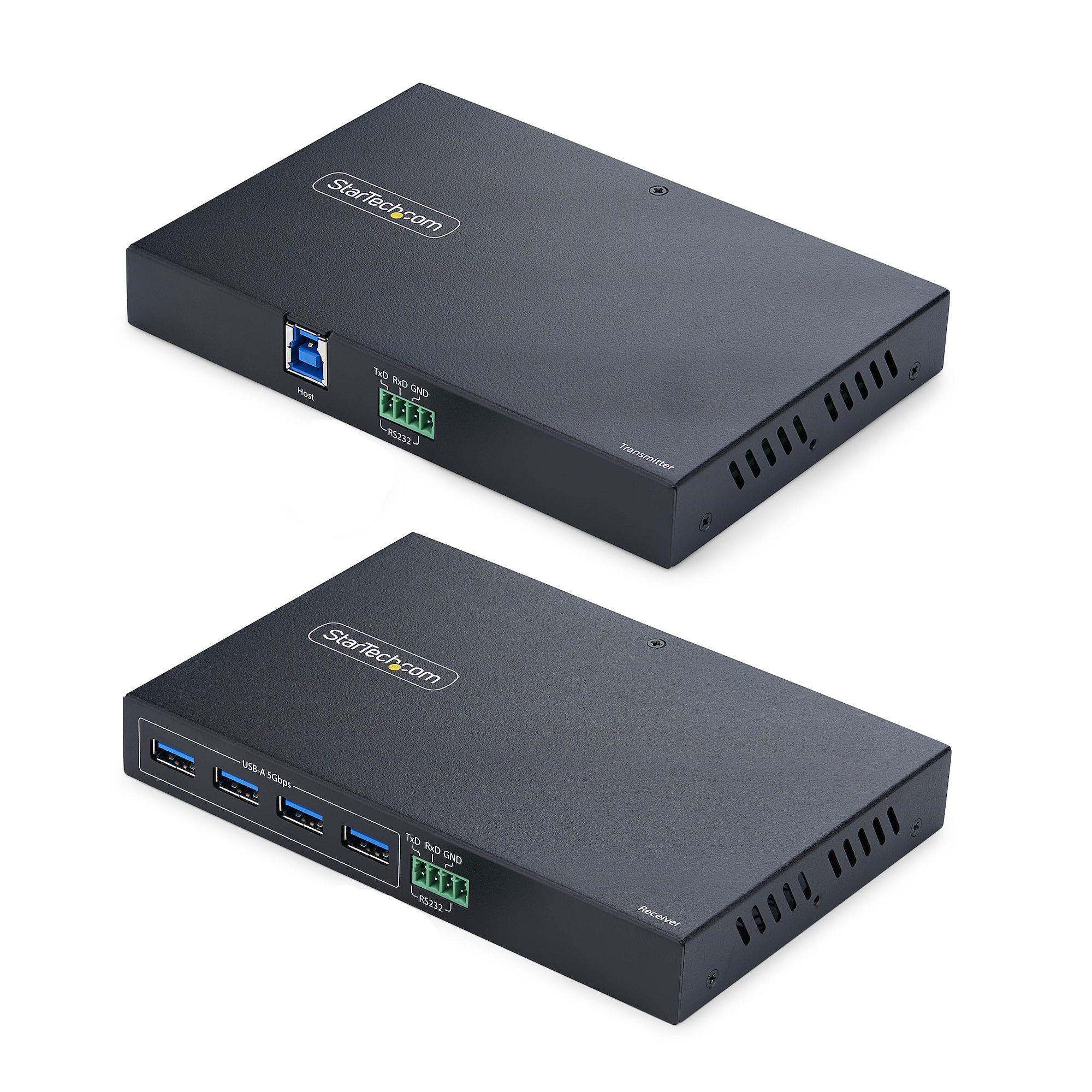 Extensor USB 3.0 por Ethernet de 4 Puertos - Hasta 1km por Cable RJ45 Cat6a/7/8 - Adaptador Remoto de Dispositivos USB - Hub USB-A de 4 Puertos - Ladrón USB - TAA