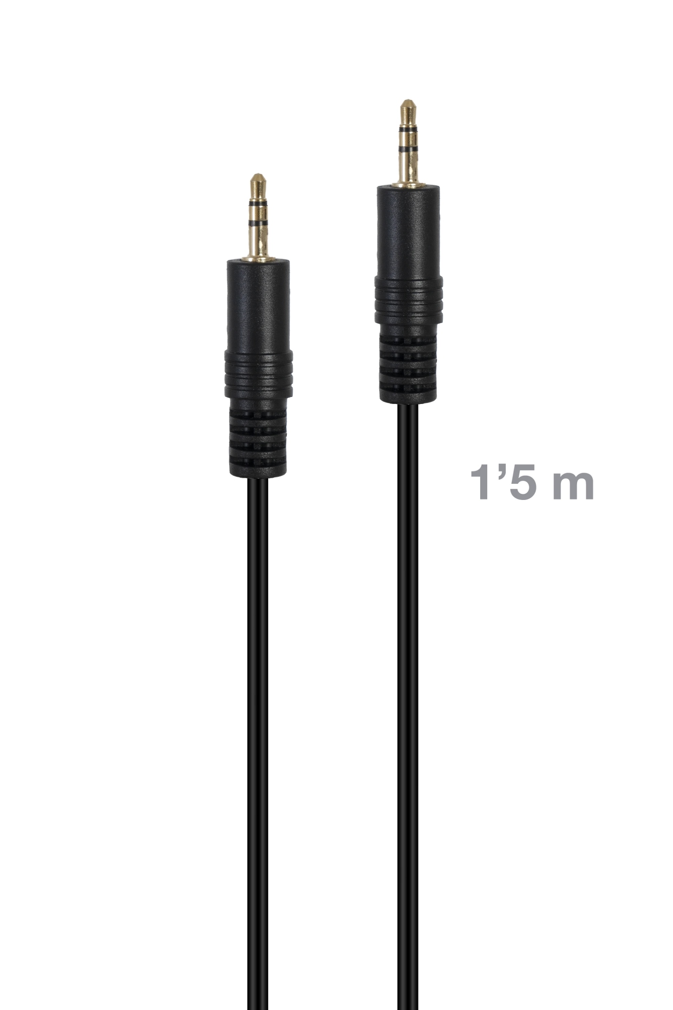 JACK-MM-1-5 cable de audio 1,5 m 3,5mm Negro