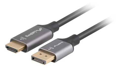 CA-DPHD-20CU-0018-BK adaptador de cable de vídeo 1,8 m DisplayPort HDMI tipo A (Estándar) Negro, Plata