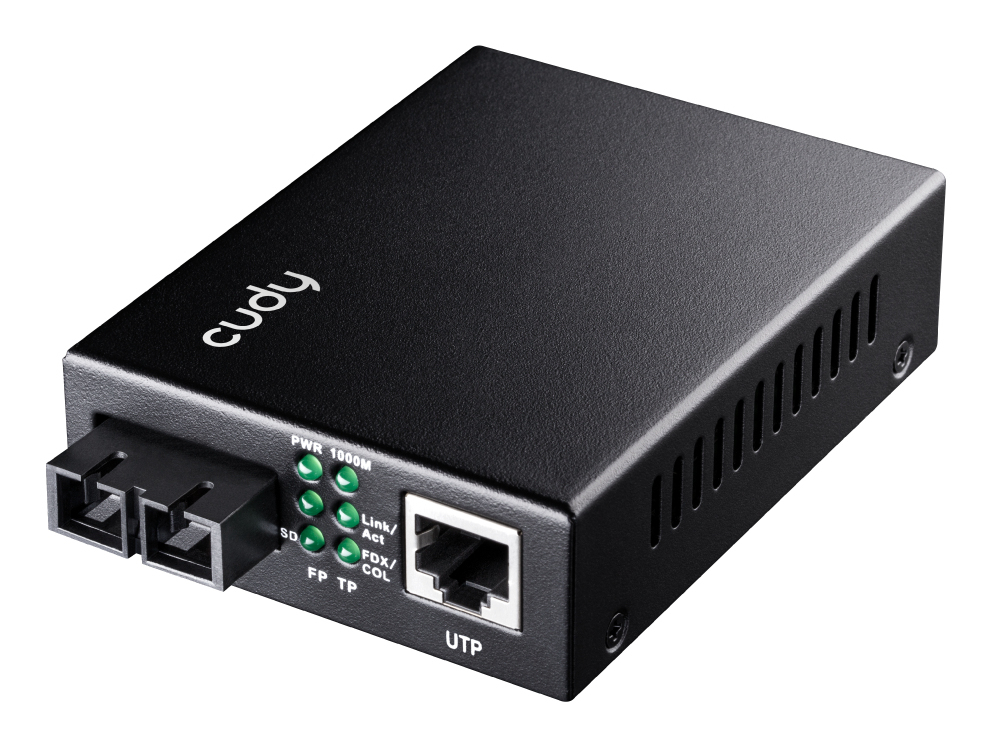 MC100GSA-20 convertidor de medio 1000 Mbit/s 1310 nm Monomodo Negro