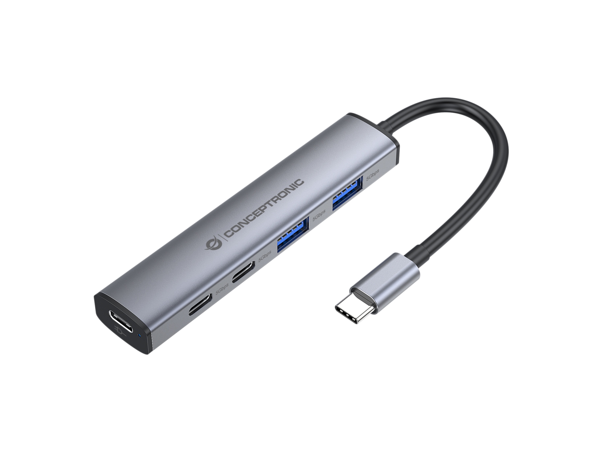 HUBBIES22G hub de interfaz USB 3.2 Gen 1 (3.1 Gen 1) Type-C 5000 Mbit/s Gris