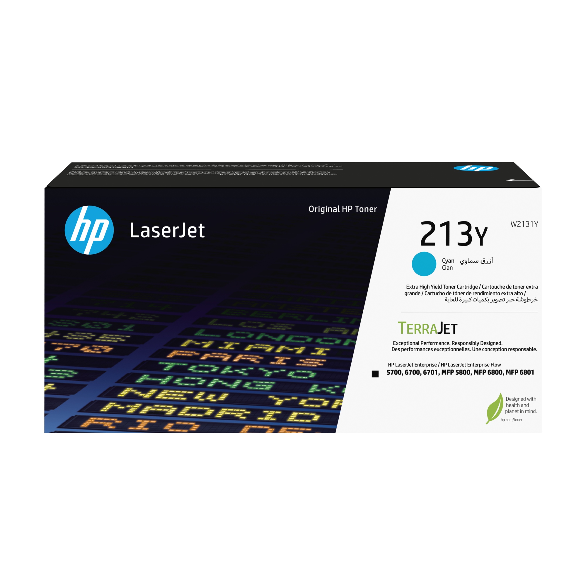 Cartucho de tóner Original LaserJet 213Y de capacidad superior cian