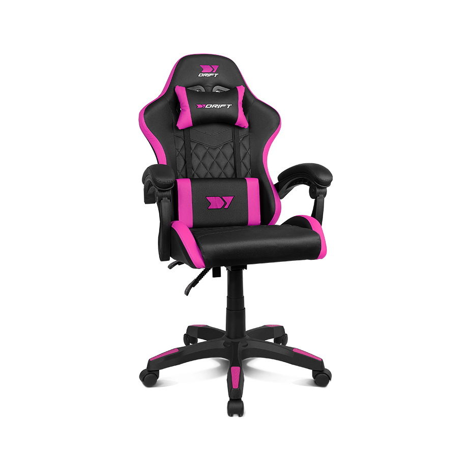 DR35 Silla para videojuegos de PC Asiento acolchado Negro, Rosa