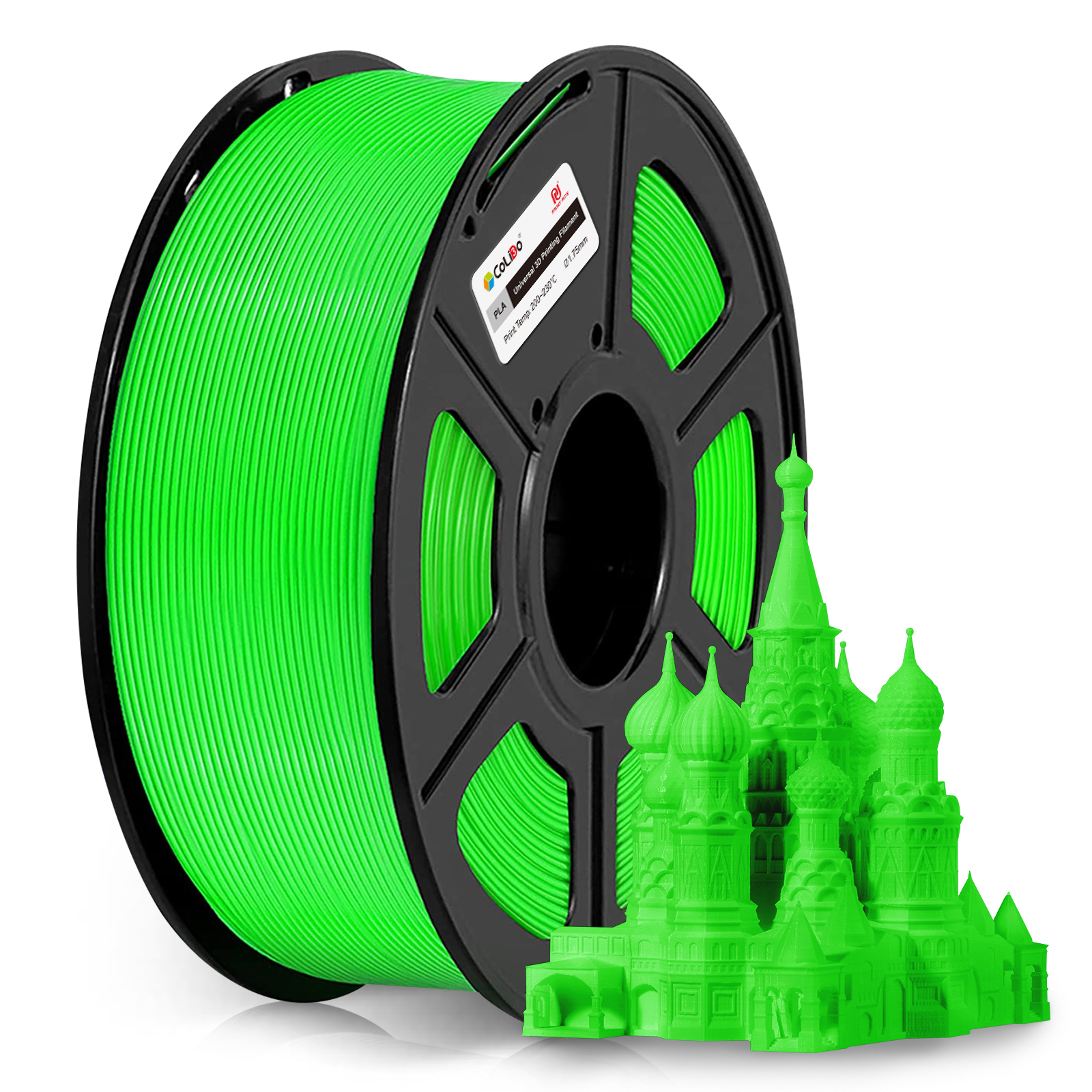 COL3D-LCD164G material de impresión 3d Ácido poliláctico (PLA) Verde 1 kg