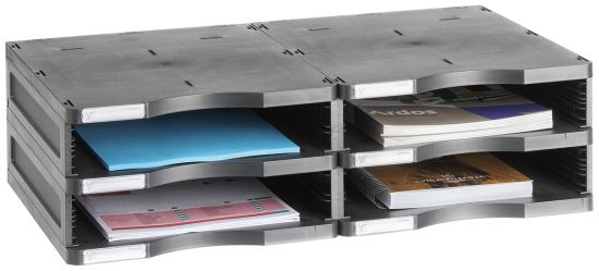 6522 NE archivador organizador Poliestireno Negro