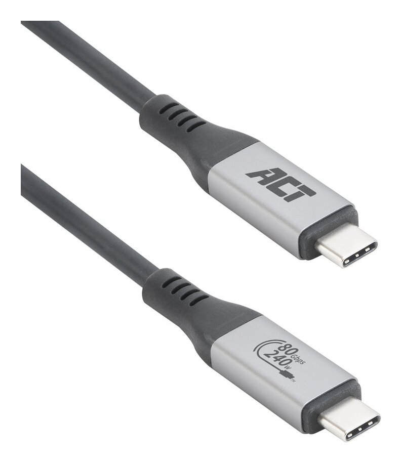 Cable USB4 80 Gbps Thunderbolt 5 240 W USB Type-C, certificado por USB-IF, 1,5 metros