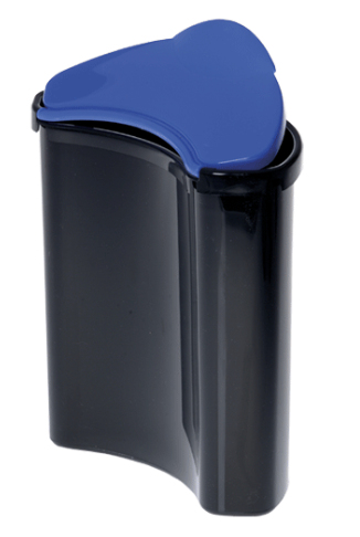 2000S AZ cubo de basura Polipropileno (PP) Negro, Azul