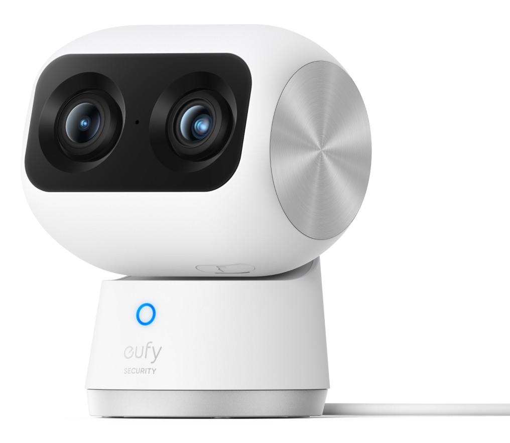 Security Indoor Cam S350, cámara doble, cámara de seguridad con resolución 4K UHD, zoom de 8× y PTZ de 360°, IA para personas y mascotas, ideal para monitor de bebé/cámara para mascotas/seguridad del hogar, Wi-Fi de doble banda