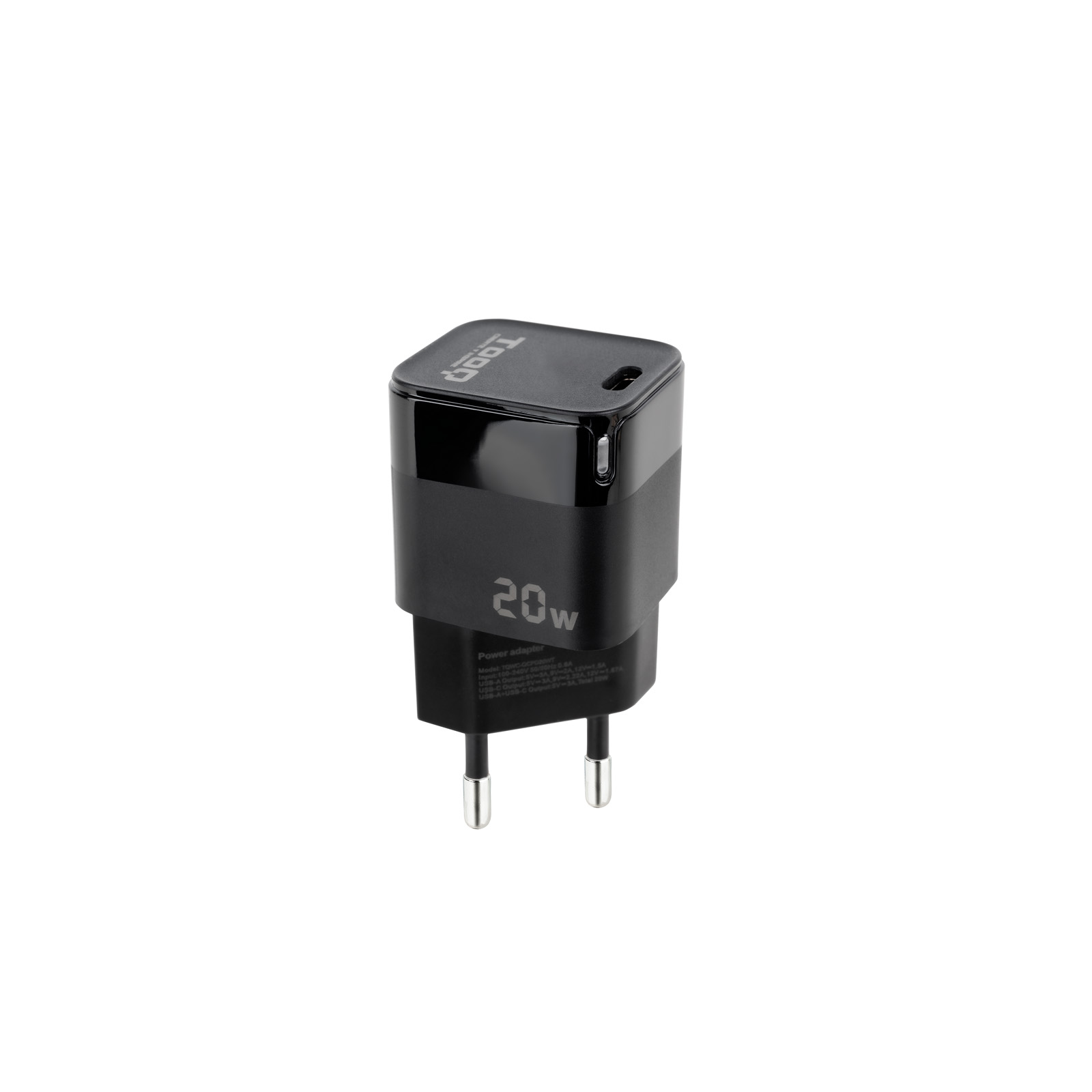 TQWC-PD20 cargador de dispositivo móvil Universal Negro Corriente alterna Carga rápida Interior