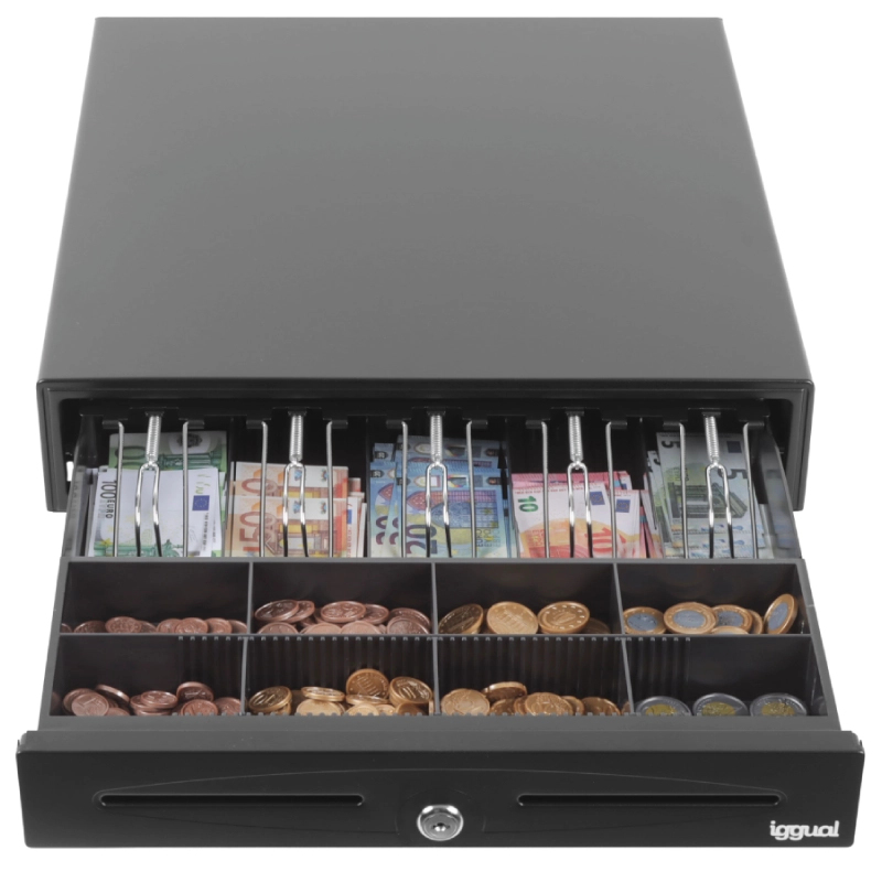 Cajón Portamonedas IRON-70 44,5cm 5+8 negro