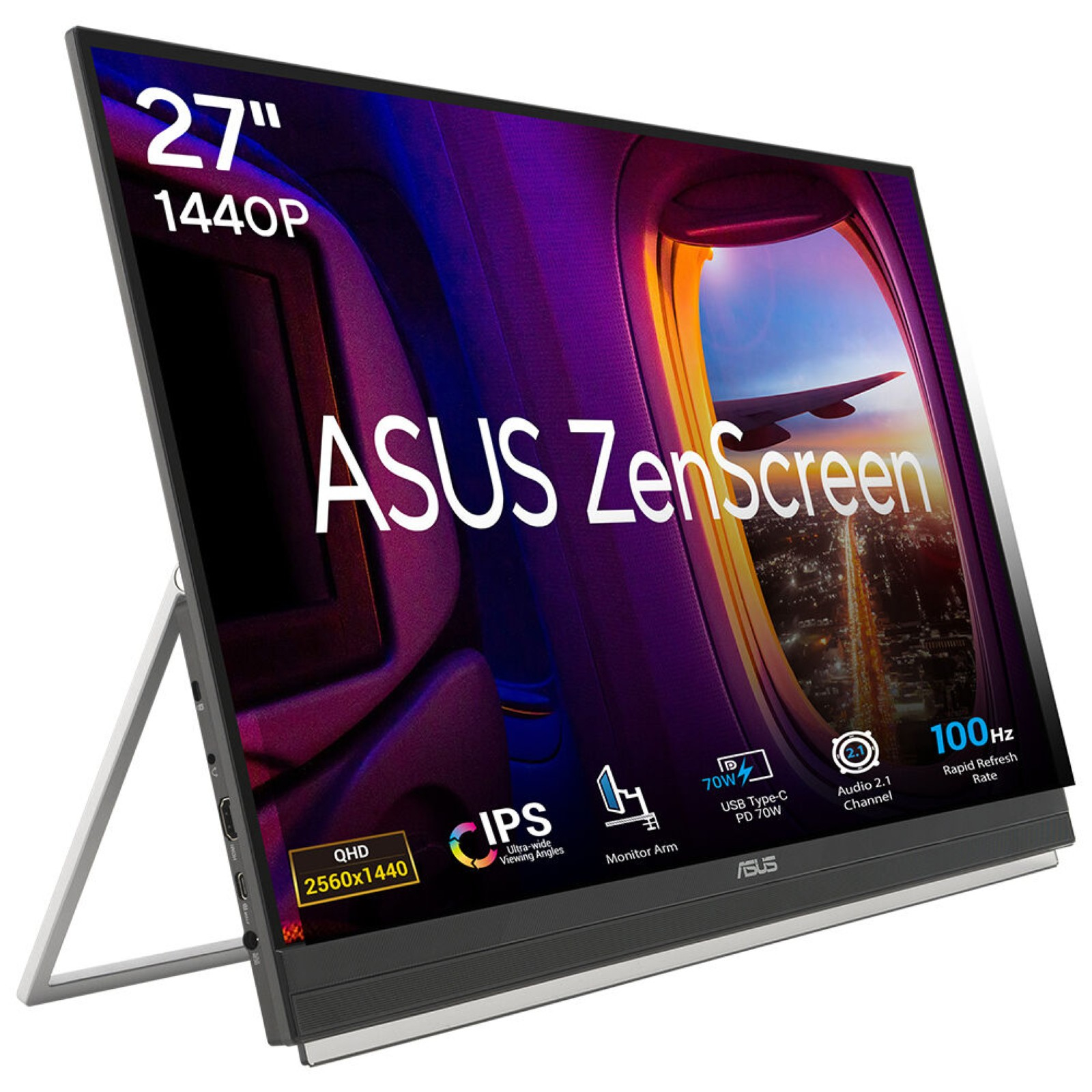 ZenScreen MB27ACF pantalla para PC 68,6 cm (27") 2560 x 1440 Pixeles Quad HD LCD Negro