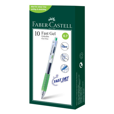 641721 Bolígrafo de gel de punta retráctil Verde 10 pieza(s)