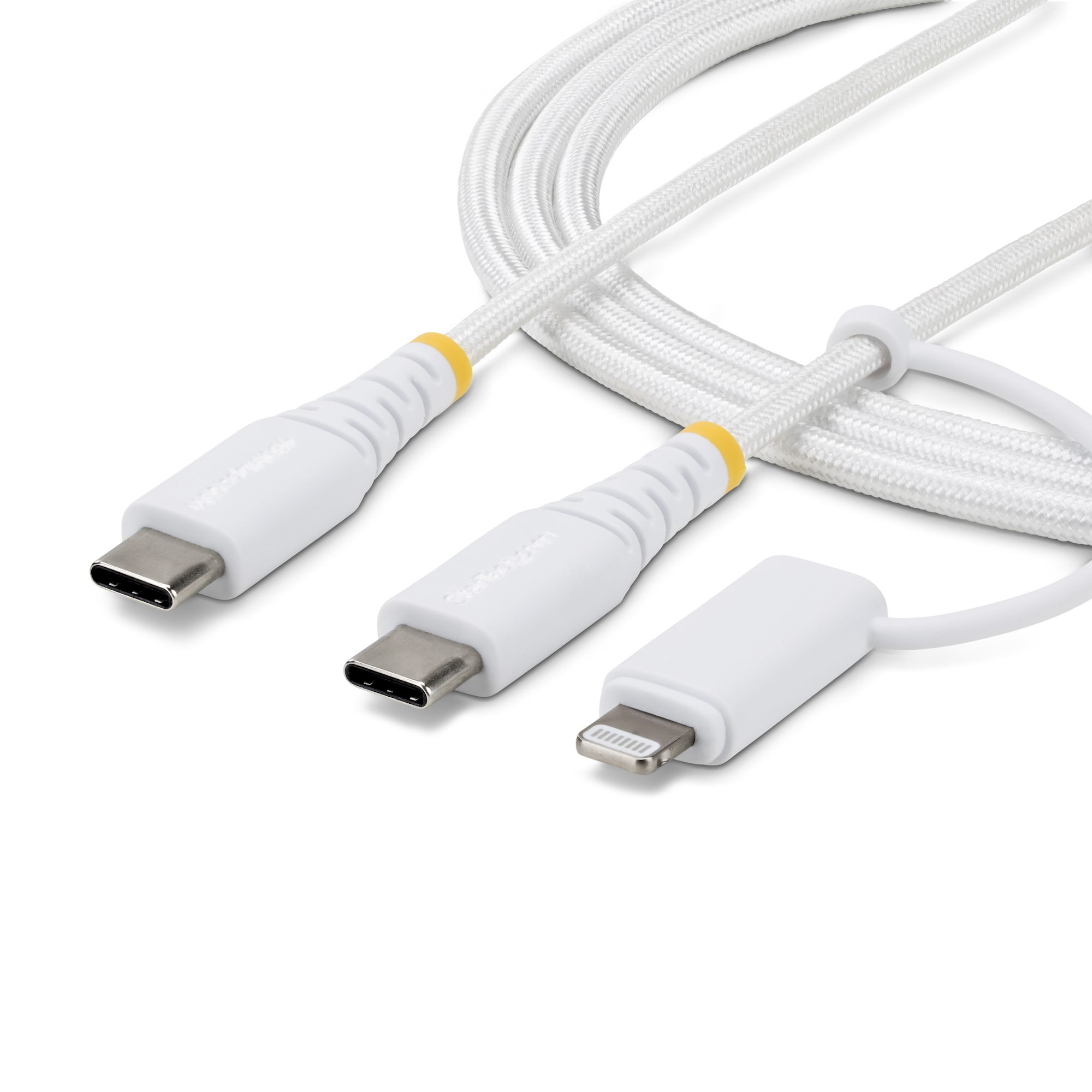 Cable de Carga USB-C de 2m con Adaptador Lightning - Cable Cargador USB Tipo C - 30W/60W(3A) - Cable Tipo C Certificado Apple MFi - Cable Trenzado USB Tipo C para iPhone/iPad/Android