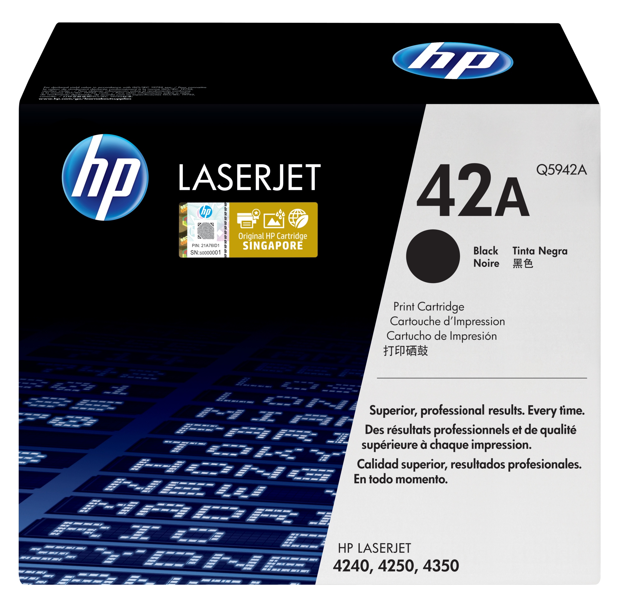 Cartucho de tóner original LaserJet 42A negro
