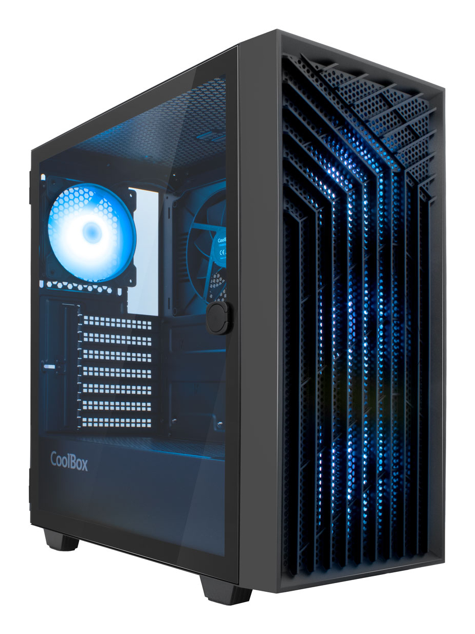 GAMING CAJA ATX GA300 GRIDLINE ARGB BLACK USB-C 3.2 GEN1 SIN FTE + 5 VENTILADORES