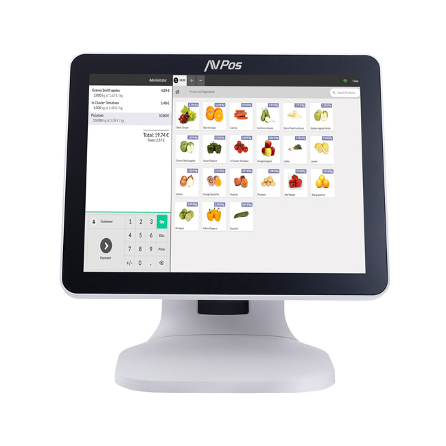 AVP-K5000B-I7-24-W Terminal Punto Venta (TPV) 38,1 cm (15") 1024 x 768 Pixeles Pantalla táctil