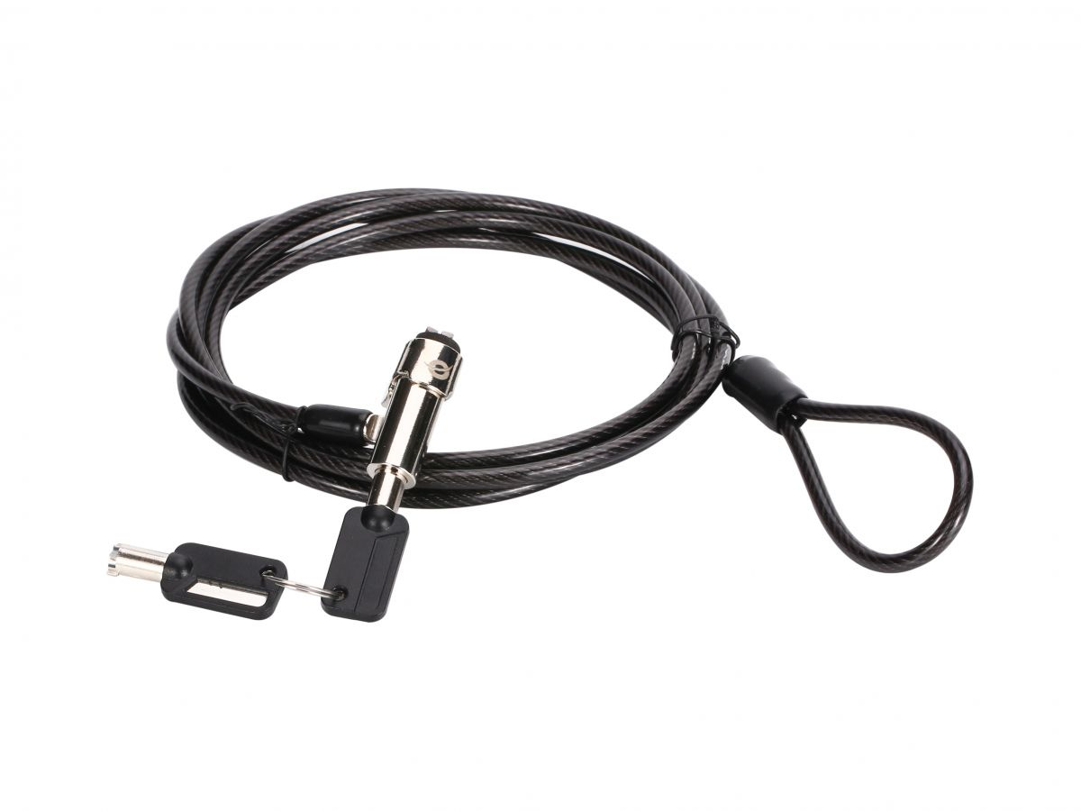 CUSTODIO02BN cable antirrobo Negro 1,8 m
