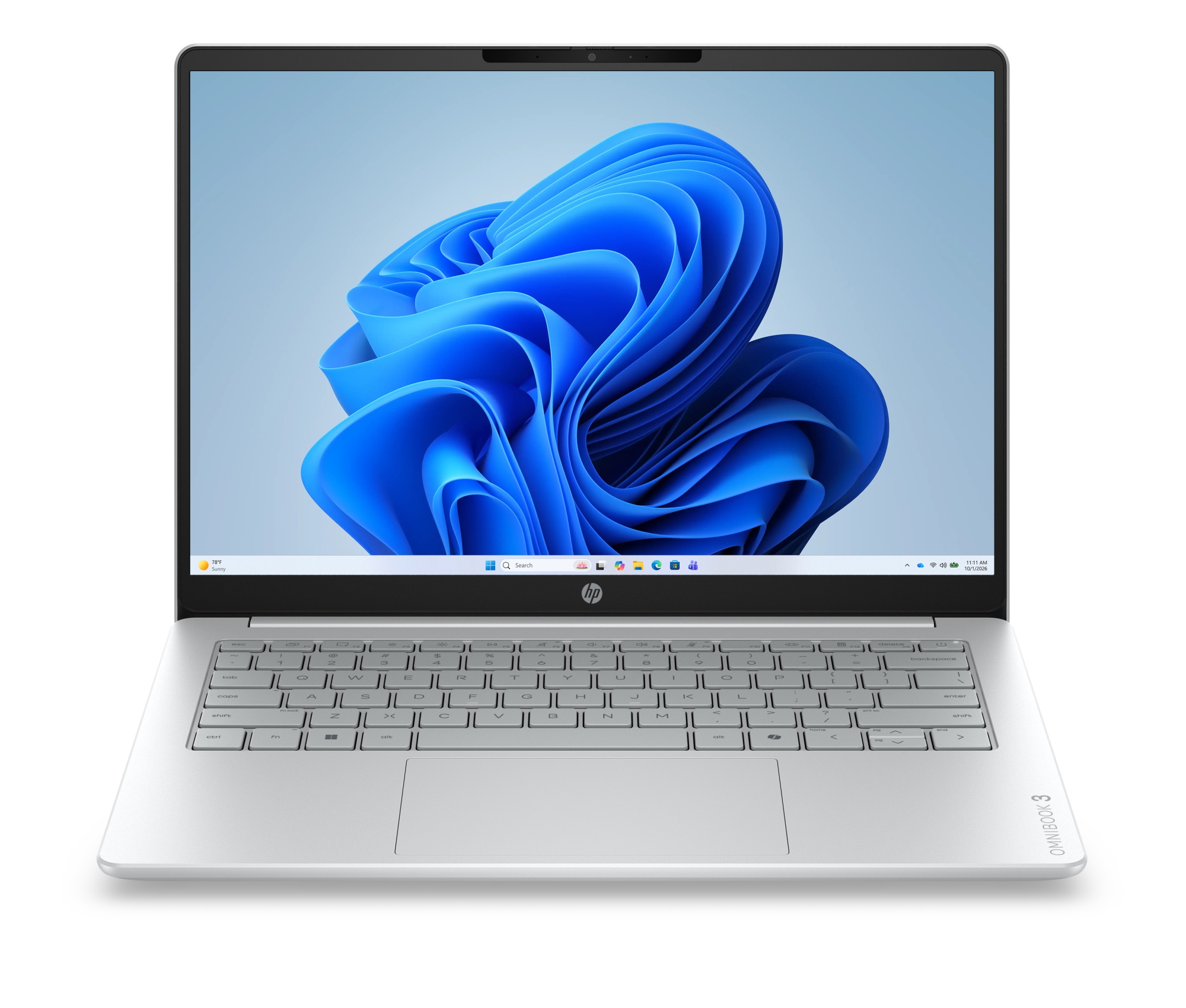 OmniBook 3 Laptop AI 14-ht0014nsx Intel Core Ultra 5 225U Portátil 35,6 cm (14") 2K 8 GB DDR5-SDRAM 512 GB SSD Wi-Fi 6 (802.11ax) Windows 11 Home AI PC Gris, Plata